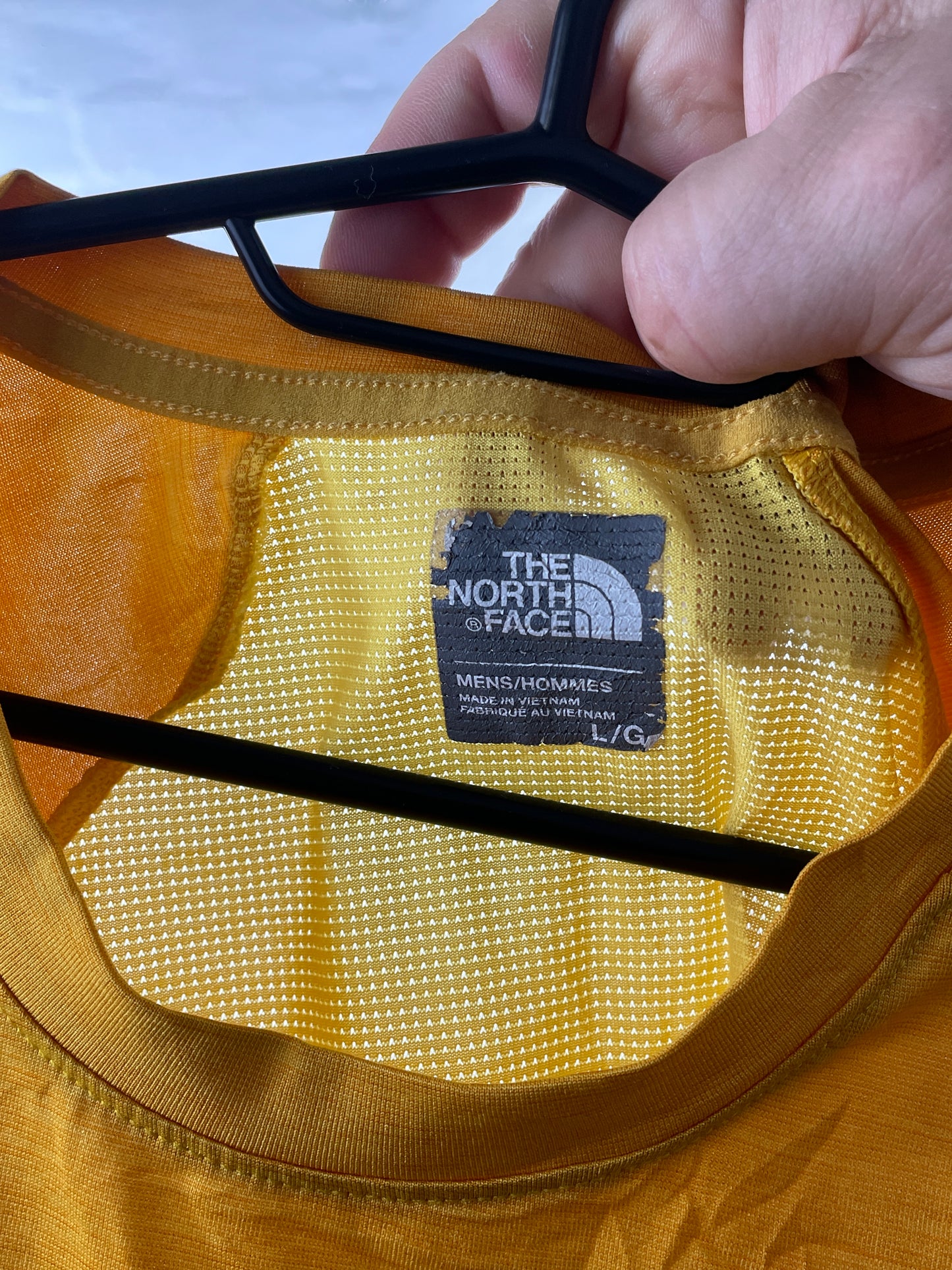 The North Face – Gelbes Performance T-Shirt, Größe L