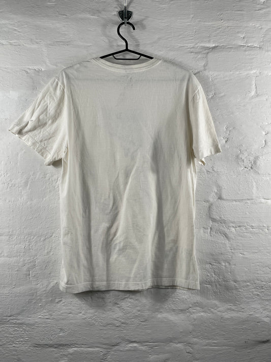 Nike – White Swoosh Logo T-Shirt, Größe M