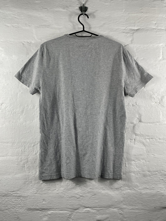 Tommy Hilfiger – Grey Logo Embroidery T-Shirt, Größe L