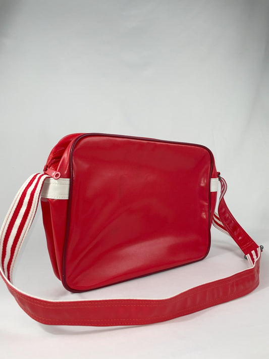 Adidas Originals Umhängetasche - Rot mit Trefoil Logo, Vintage Retro Sporttasche