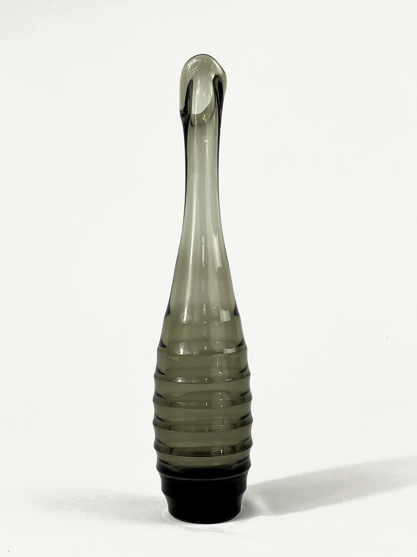Carola-Vase - Fritz Keuchel für VEB Glaswerk Schwepnitz, Rauchglas, 1960er Jahre, 33 cm
