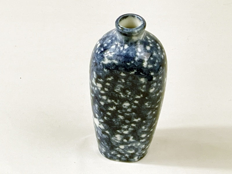 Porzellanvase Bavaria – Blau gesprenkelt, Made in Bavaria, 50er/60er Jahre