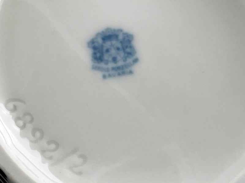 Porzellanvase Schirnding Bavaria – Vintage Modell 6892/2, Blau-Weiß, Mid Century