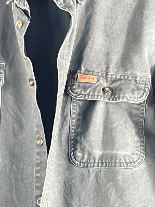 Carhartt Work Shirt – Vintage Button-Up Shirt, Green, Size XL