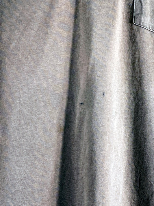 Carhartt Henley Shirt – Vintage Workwear Short-Sleeve Shirt, Beige, Size L