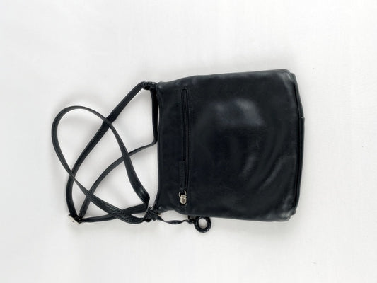 Damen Umhängetasche Retro – Schwarz, Crossbody Bag, Schultertasche
