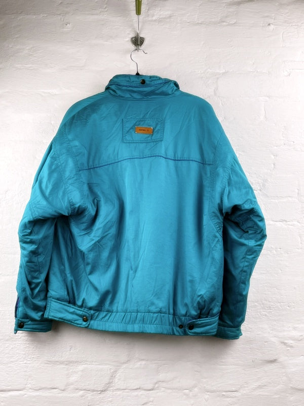 Opel Sportjacke by Top-Choice – 90s Retro Windbreaker in Türkis & Violett