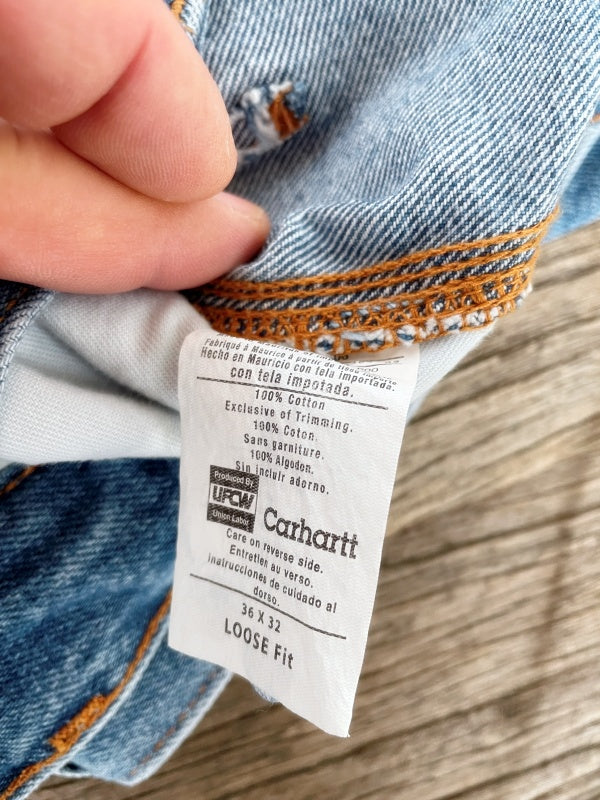 Carhartt Carpenter Jeans mit Double-Knee 36x32 (ungetragen, ca. frühe 2000er)
