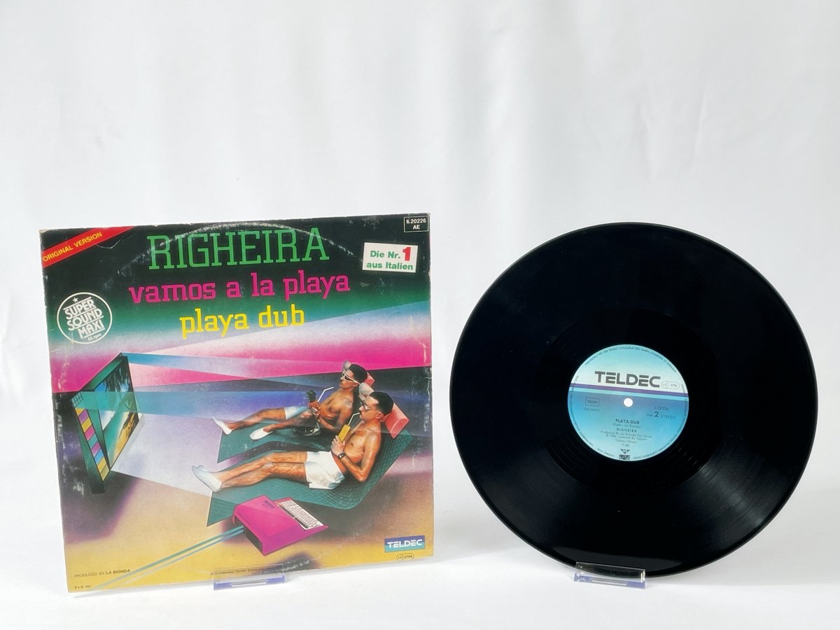 Righeira – Vamos a la Playa 12" maxi single 1983, vintage Italo disco vinyl
