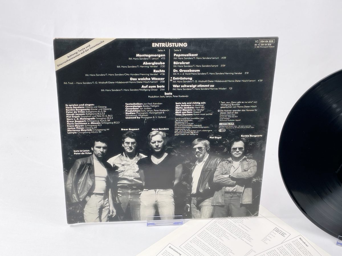 Bots – Vintage Vinyl LP Entrüstung (Musikant, Stereo)