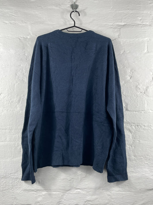 Nike Golf – Dunkelblauer Logo Strickpullover, Größe L