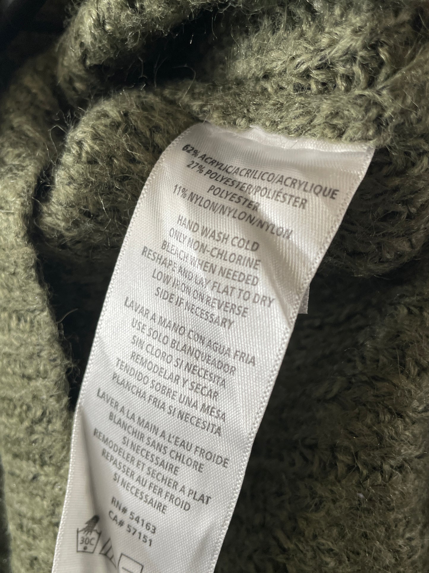 Calvin Klein Jeans – Olivgrüner Quarter-Zip Strickpullover, Größe S