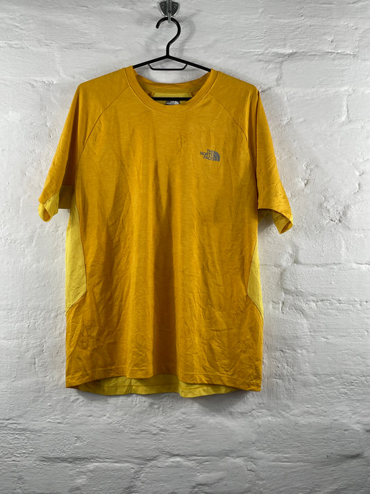 The North Face – Gelbes Performance T-Shirt, Größe L