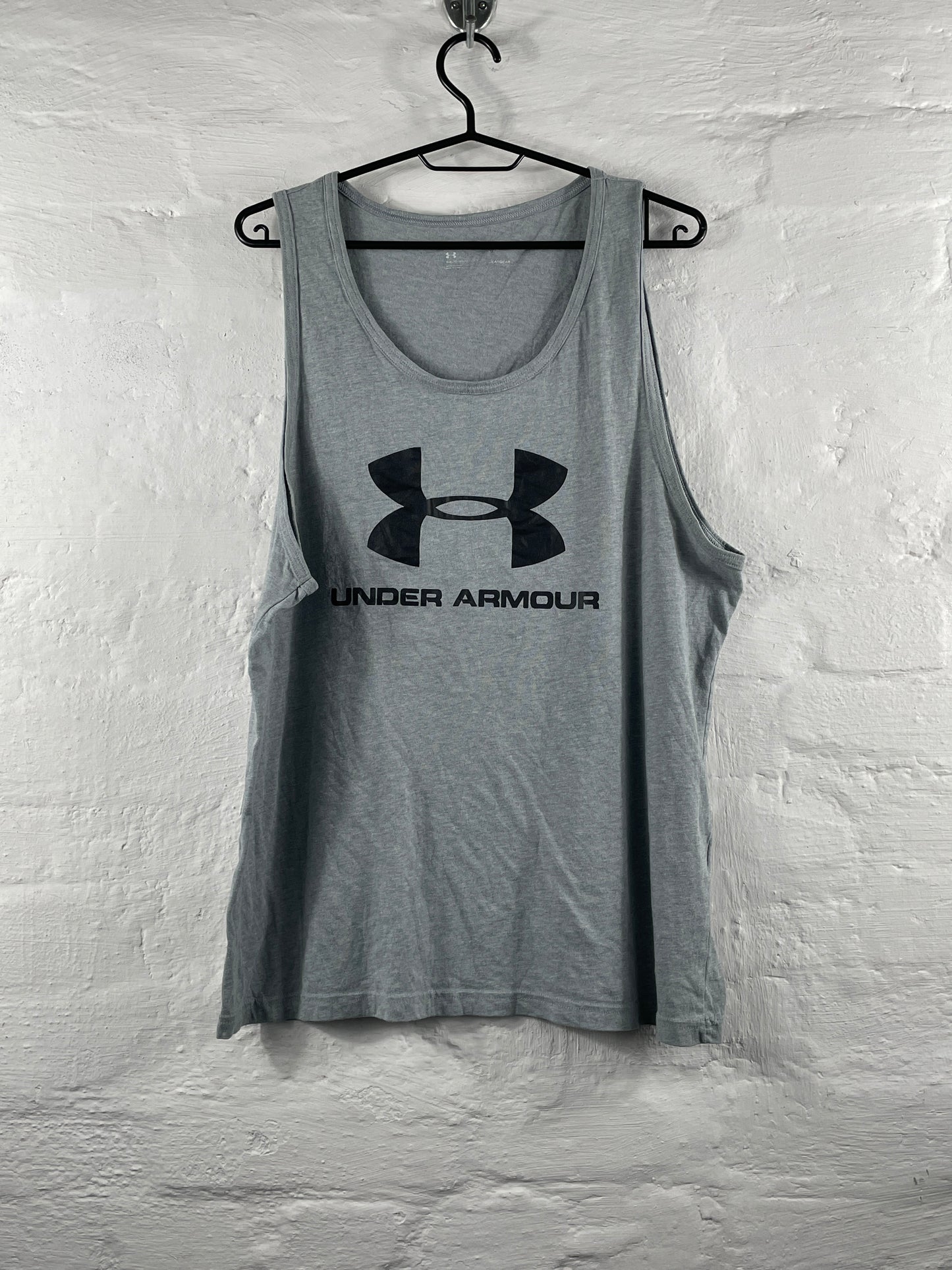 Under Armour – Grey Logo Tank Top, Size L