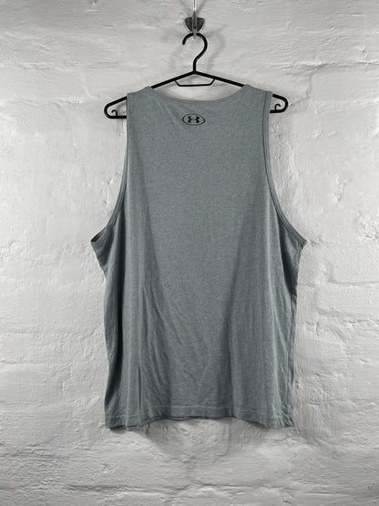 Under Armour – Grey Logo Tank Top, Size L