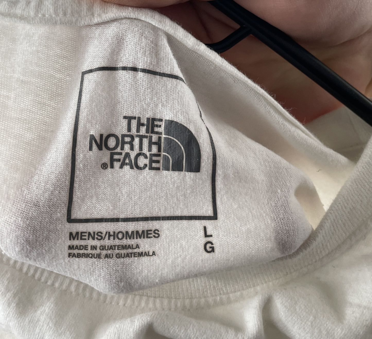 The North Face – White Logo T-Shirt, size L