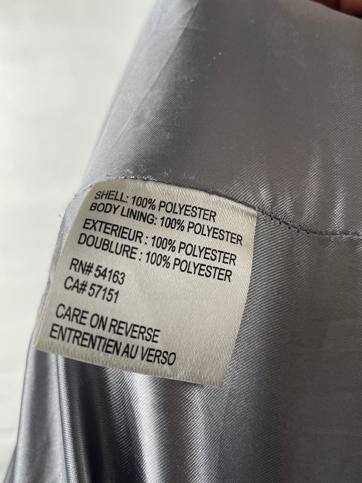 Calvin Klein – Black Belted Trench Coat with Satin Lining, Size M