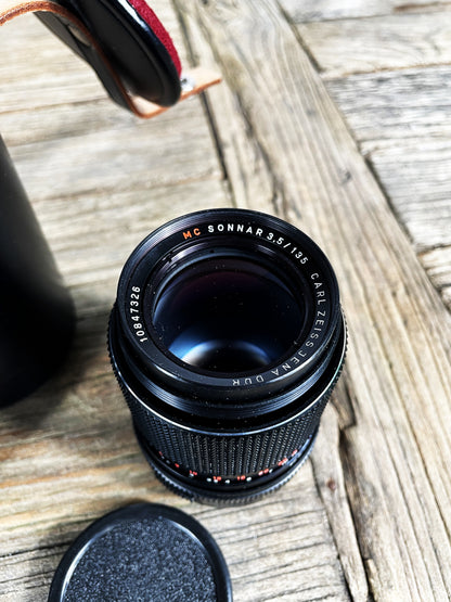 Praktica MTL 5B – Spiegelreflexkamera Set mit Pentacon 50mm & Carl Zeiss Jena Sonnar 135mm (Vintage Fototechnik)
