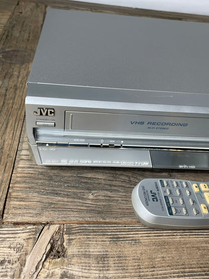 JVC DR-MV1SE – DVD/VHS Recorder Kombigerät mit Fernbedienung (Retro Home Entertainment)