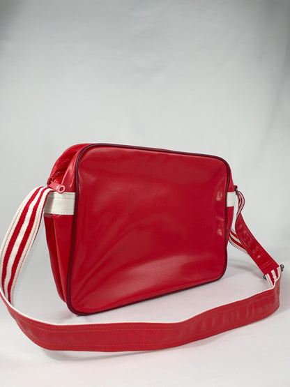Adidas Originals Umhängetasche - Rot mit Trefoil Logo, Vintage Retro Sporttasche