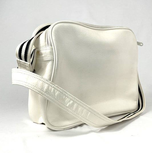 Adidas Originals Umhängetasche - Weiß mit Trefoil Logo, Vintage Retro Sporttasche