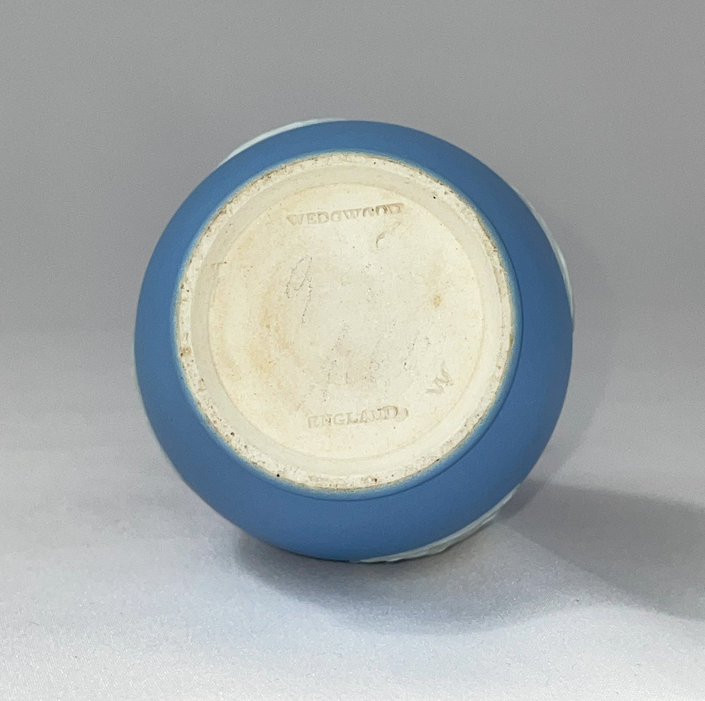 Wedgwood Jasperware Vase - Blue with white reliefs, England, classic ceramic vase