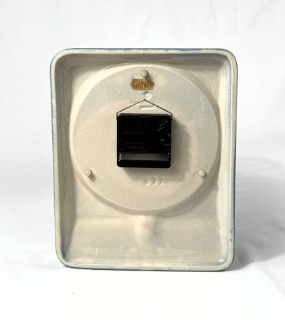 Junghans Wanduhr - Vintage Quartz Uhr, Keramikgehäuse in Hellblau, Made in Germany