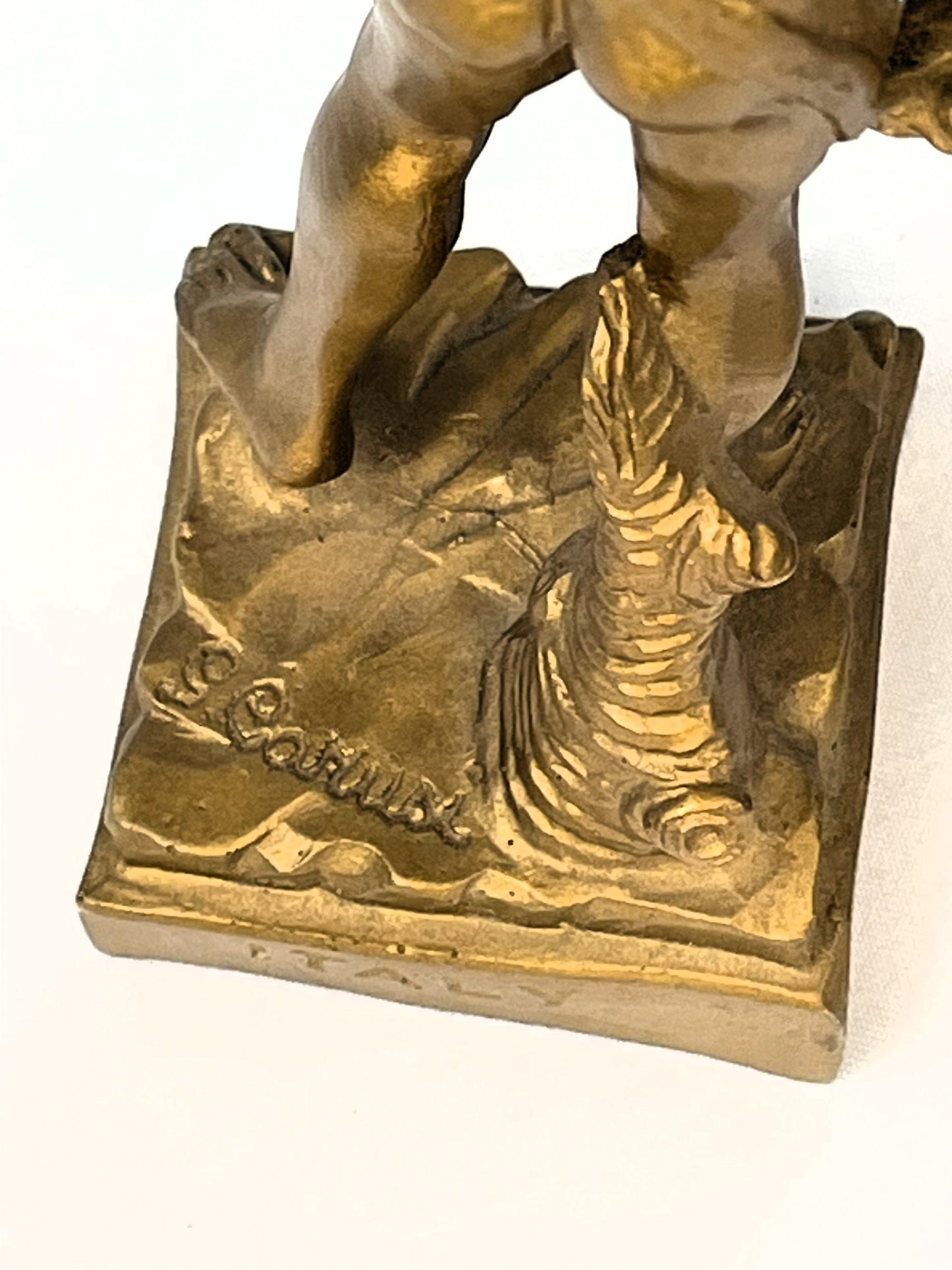 Italienische Skulpturen David & Venus - signiert Benini, Metallguss mit Goldpatina, ca. 16,5 cm, Vintage