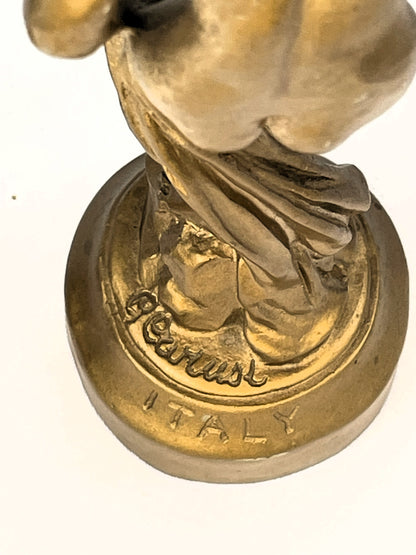 Italienische Skulpturen David & Venus - signiert Benini, Metallguss mit Goldpatina, ca. 16,5 cm, Vintage