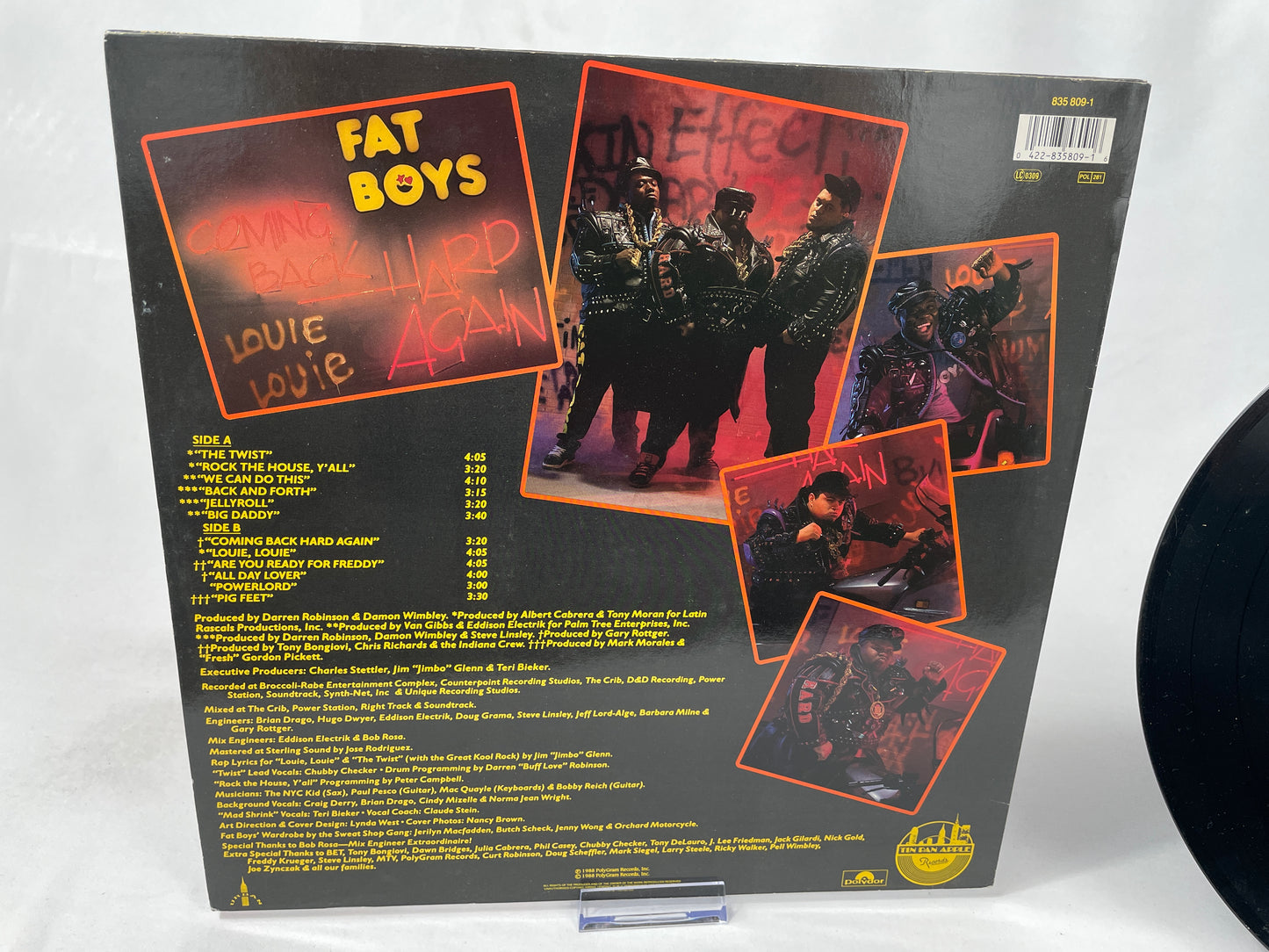 Fat Boys - Coming Back Hard Again (LP, Vinyl, 1988, Tin Pan Apple / Polydor)