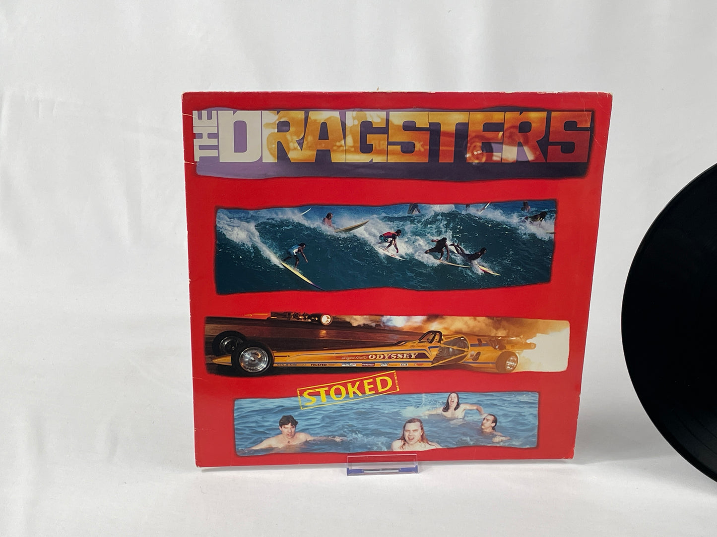 The Dragsters - Stoked LP (1991, Great Jones) - Surf Rock, Garage Rock, US pressing