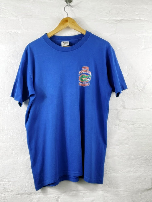 Tennessee River Gold - Florida Gators 1996 National Champs Vintage T-Shirt (Made in USA, Size L)