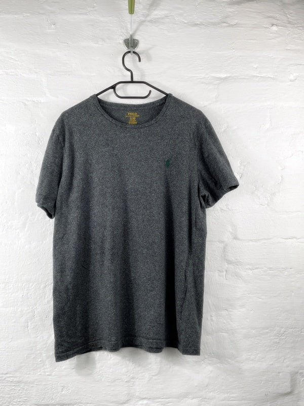 Polo Ralph Lauren – Grey Custom Fit T-Shirt with green logo print (circa mid-2010s)