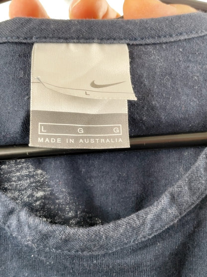 Nike – Sleeveless Logo Tee Navy (Made in Australia, circa late 1990s)