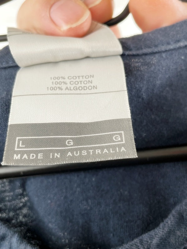 Nike – Sleeveless Logo Tee Navy (Made in Australia, circa late 1990s)