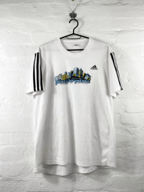 Adidas – “Pints ​​to Pasta” Portland 10K Running Tee (approx. early 2010s)