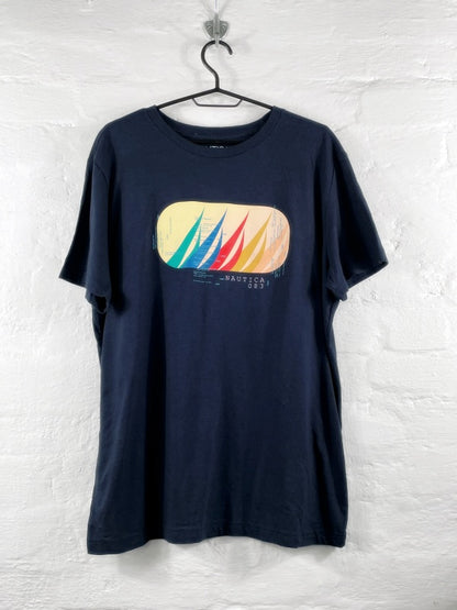 Nautica – Retro Sailboat Tee Navy (approx. early 2020s)
