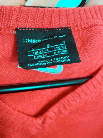 Nike Golf – Retro Knit Vest Red (ca. frühe 2000er Jahre, Made in Turkey)