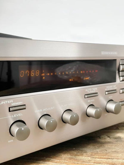 Yamaha KX-393 Stereo Kassettendeck – Natural Sound, Fernbedienung, geprüft