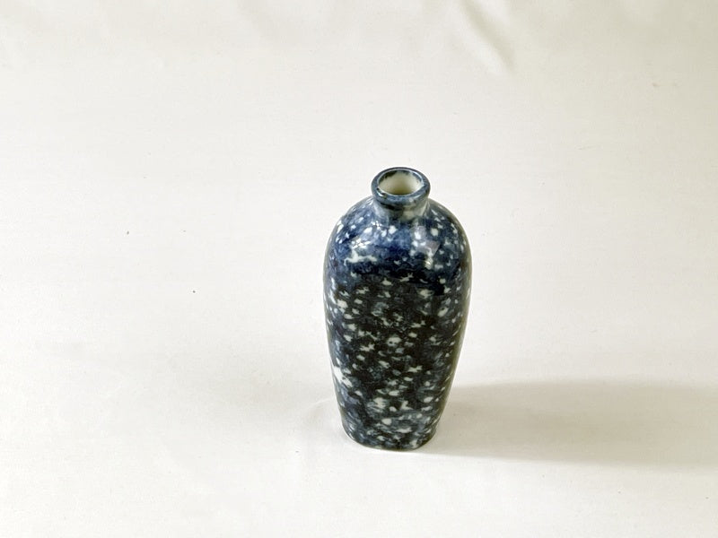 Porzellanvase Bavaria – Blau gesprenkelt, Made in Bavaria, 50er/60er Jahre
