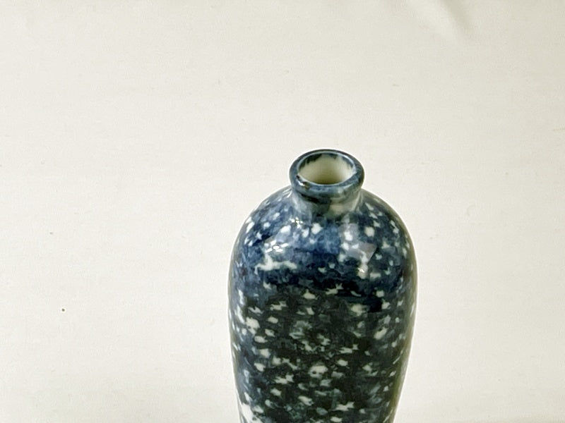 Porzellanvase Bavaria – Blau gesprenkelt, Made in Bavaria, 50er/60er Jahre