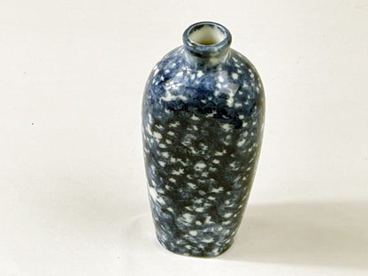 Porzellanvase Bavaria – Blau gesprenkelt, Made in Bavaria, 50er/60er Jahre