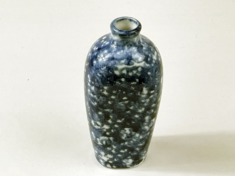 Porzellanvase Bavaria – Blau gesprenkelt, Made in Bavaria, 50er/60er Jahre