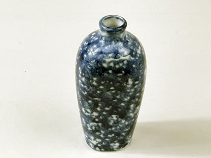 Porzellanvase Bavaria – Blau gesprenkelt, Made in Bavaria, 50er/60er Jahre