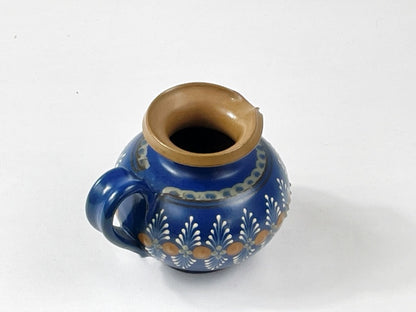 Tellingstedt Keramik-Krug Blau mit Henkel – handbemalt, signiert