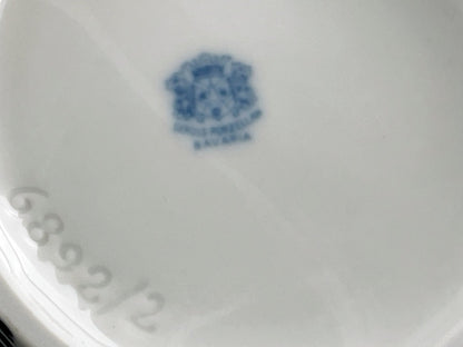 Porzellanvase Schirnding Bavaria – Vintage Modell 6892/2, Blau-Weiß, Mid Century