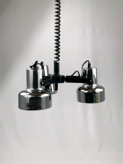 Deckenlampe Richard Essig – Typ 8127, Chrom, 3-flammig, Mid Century 70er Jahre
