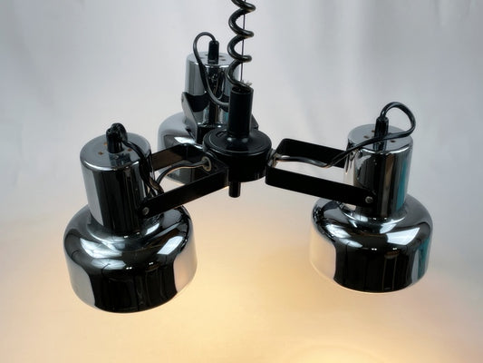 Deckenlampe Richard Essig – Typ 8127, Chrom, 3-flammig, Mid Century 70er Jahre