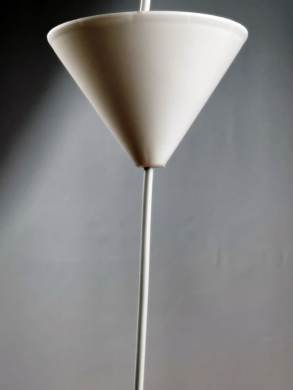 Pendelleuchte 60er/70er Jahre – Geometrisches Design mit roten Glaspaneelen, Mid Century