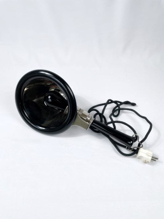 Infrarotlampe / Rotlichtlampe –Vintage 50er/60er Jahre, Chrom & Bakelitgriff